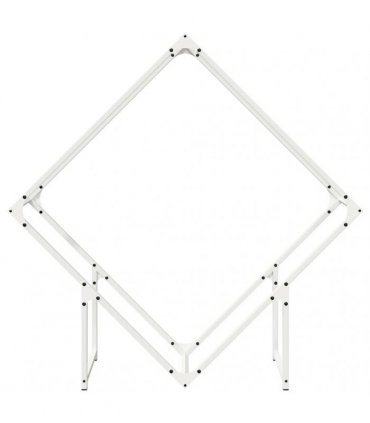 vidaXL Firewood Rack White 100x25x100 cm Cold-rolled steel — Size: 100 x 25 x 100 cm