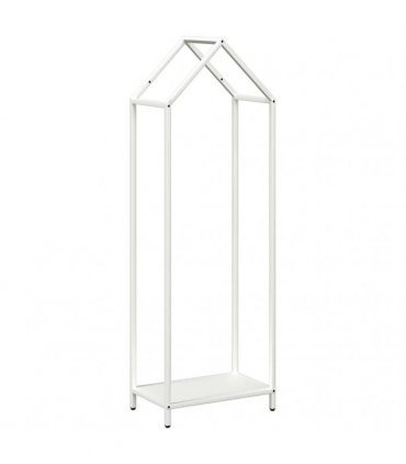 vidaXL Firewood Rack White 40x25x120 cm Cold-rolled steel — Size: 40 x 25 x 120 cm