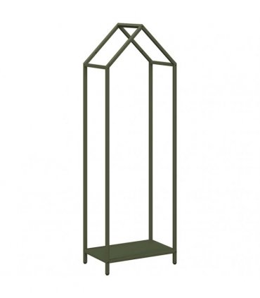 vidaXL Firewood Rack Olive Green 40x25x120 cm Cold-rolled steel — Size: 40 x 25 x 120 cm