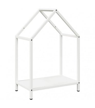 vidaXL Firewood Rack White 40x25x60 cm Cold-rolled steel — Size: 40 x 25 x 60 cm