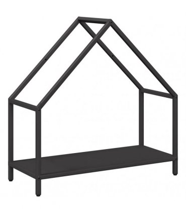 vidaXL Firewood Rack Black 60x25x60 cm Cold-rolled steel — Size: 60 x 25 x 60 cm