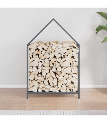 vidaXL Firewood Rack Anthracite 60x25x90 cm Cold-rolled steel — Size: 60 x 25 x 90 cm