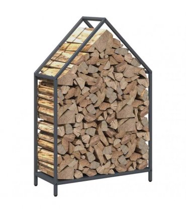 vidaXL Firewood Rack Anthracite 60x25x90 cm Cold-rolled steel — Size: 60 x 25 x 90 cm
