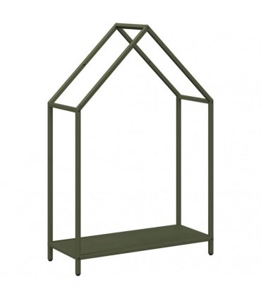 vidaXL Firewood Rack Olive Green 60x25x90 cm Cold-rolled steel — Size: 60 x 25 x 90 cm