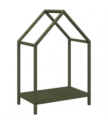 vidaXL Firewood Rack Olive Green 40x25x60 cm Cold-rolled steel — Size: 40 x 25 x 60 cm