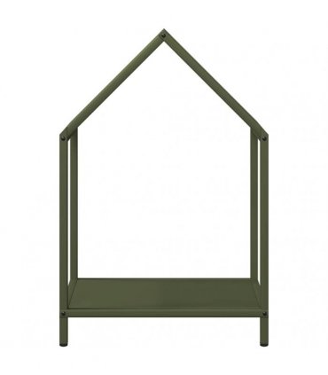 vidaXL Firewood Rack Olive Green 40x25x60 cm Cold-rolled steel — Size: 40 x 25 x 60 cm