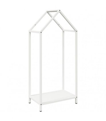 vidaXL Firewood Rack White 40x25x90 cm Cold-rolled steel — Size: 40 x 25 x 90 cm