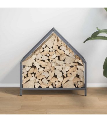 vidaXL Firewood Rack Anthracite 60x25x60 cm Cold-rolled steel — Size: 60 x 25 x 60 cm