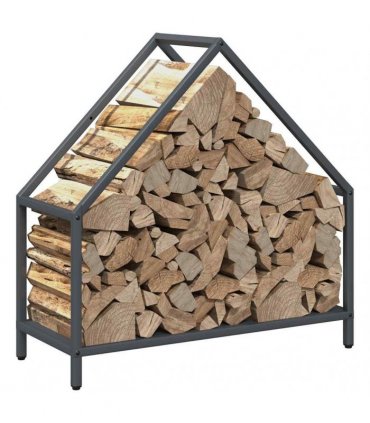 vidaXL Firewood Rack Anthracite 60x25x60 cm Cold-rolled steel — Size: 60 x 25 x 60 cm