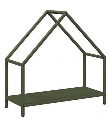 vidaXL Firewood Rack Olive Green 60x25x60 cm Cold-rolled steel — Size: 60 x 25 x 60 cm
