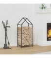 vidaXL Firewood Rack Anthracite 40x25x90 cm Cold-rolled steel — Size: 40 x 25 x 90 cm