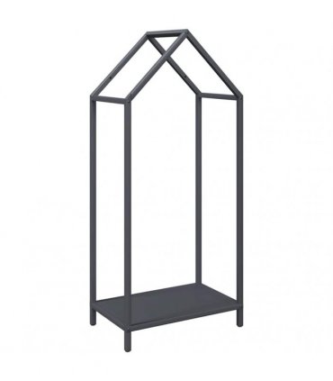 vidaXL Firewood Rack Anthracite 40x25x90 cm Cold-rolled steel — Size: 40 x 25 x 90 cm
