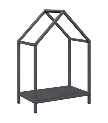 vidaXL Firewood Rack Anthracite 40x25x60 cm Cold-rolled steel — Size: 40 x 25 x 60 cm