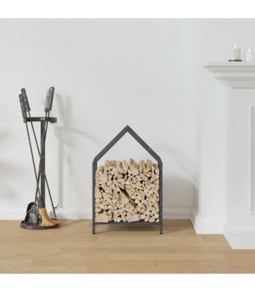 vidaXL Firewood Rack Anthracite 40x25x60 cm Cold-rolled steel — Size: 40 x 25 x 60 cm
