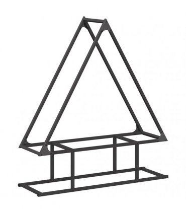 vidaXL Firewood Rack Black 80x25x90 cm Cold-rolled steel — Size: 80 x 25 x 90 cm