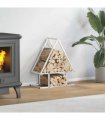 vidaXL Firewood Rack White 50x25x60 cm Cold-rolled steel — Size: 50 x 25 x 60 cm