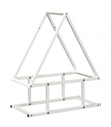 vidaXL Firewood Rack White 50x25x60 cm Cold-rolled steel — Size: 50 x 25 x 60 cm