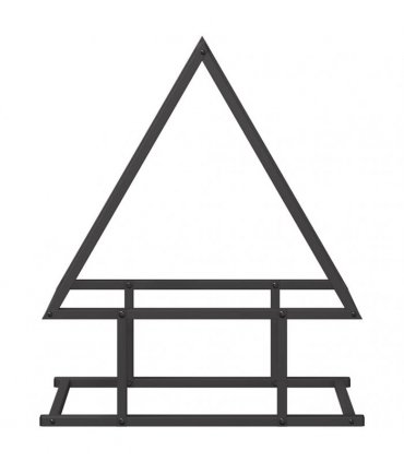 vidaXL Firewood Rack Black 50x25x60 cm Cold-rolled steel — Size: 50 x 25 x 60 cm