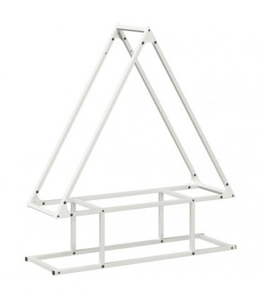 vidaXL Firewood Rack White 80x25x90 cm Cold-rolled steel — Size: 80 x 25 x 90 cm