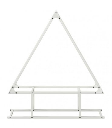 vidaXL Firewood Rack White 80x25x90 cm Cold-rolled steel — Size: 80 x 25 x 90 cm