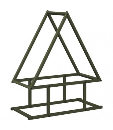 vidaXL Firewood Rack Olive Green 50x25x60 cm Cold-rolled steel — Size: 50 x 25 x 60 cm