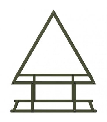 vidaXL Firewood Rack Olive Green 50x25x60 cm Cold-rolled steel — Size: 50 x 25 x 60 cm