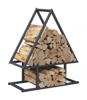 vidaXL Firewood Rack Anthracite 50x25x60 cm Cold-rolled steel — Size: 50 x 25 x 60 cm
