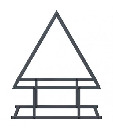vidaXL Firewood Rack Anthracite 50x25x60 cm Cold-rolled steel — Size: 50 x 25 x 60 cm