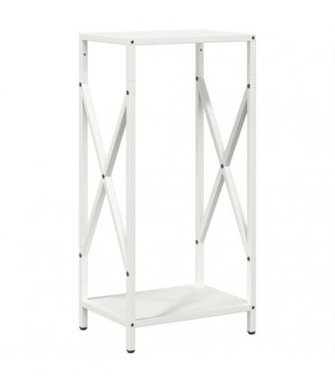vidaXL Firewood Rack White 34x25x70 cm Cold-rolled steel — Size: 34 x 25 x 70 cm