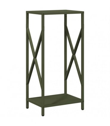 vidaXL Firewood Rack Olive Green 34x25x70 cm Cold-rolled steel — Size: 34 x 25 x 70 cm