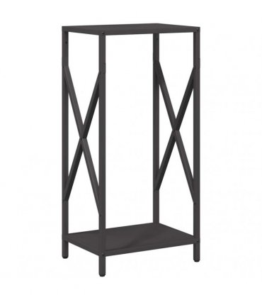 vidaXL Firewood Rack Black 34x25x70 cm Cold-rolled steel — Size: 34 x 25 x 70 cm