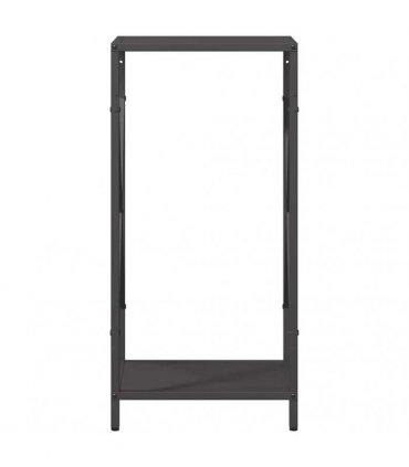 vidaXL Firewood Rack Black 34x25x70 cm Cold-rolled steel — Size: 34 x 25 x 70 cm