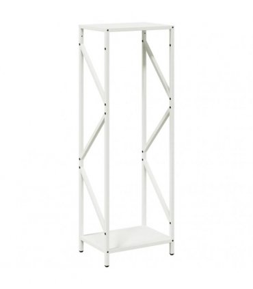 vidaXL Firewood Rack White 34x25x100 cm Cold-rolled steel — Size: 34 x 25 x 100 cm