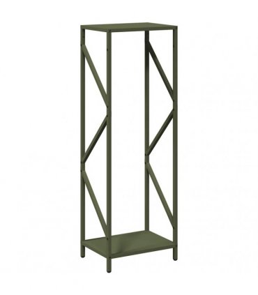 vidaXL Firewood Rack Olive Green 34x25x100 cm Cold-rolled steel — Size: 34 x 25 x 100 cm