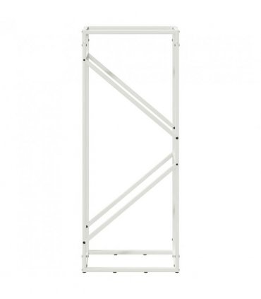 vidaXL Firewood Rack White 40x25x100 cm Cold-rolled steel — Size: 40 x 25 x 100 cm