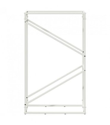 vidaXL Firewood Rack White 60x25x100 cm Cold-rolled steel — Size: 60 x 25 x 100 cm