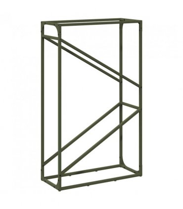vidaXL Firewood Rack Olive Green 60x25x100 cm Cold-rolled steel — Size: 60 x 25 x 100 cm