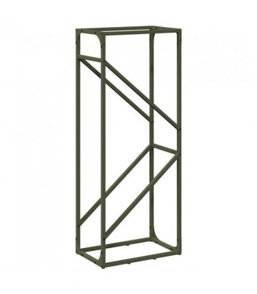 vidaXL Firewood Rack Olive Green 40x25x100 cm Cold-rolled steel — Size: 40 x 25 x 100 cm