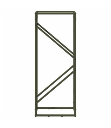 vidaXL Firewood Rack Olive Green 40x25x100 cm Cold-rolled steel — Size: 40 x 25 x 100 cm