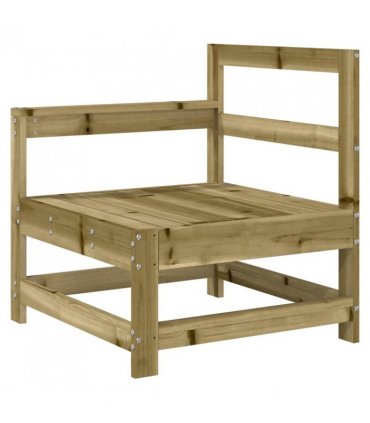 vidaXL 3 Piece Garden Lounge Set Impregnated Wood Pine — Colour: Impregnated pinewood