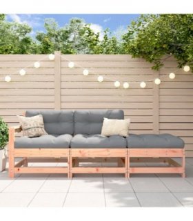 vidaXL 3 Piece Garden Lounge Set Solid Wood Douglas — Colour: Douglas wood