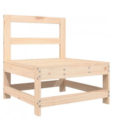 vidaXL 3 Piece Garden Lounge Set Solid Wood Pine — Colour: Untreated pinewood