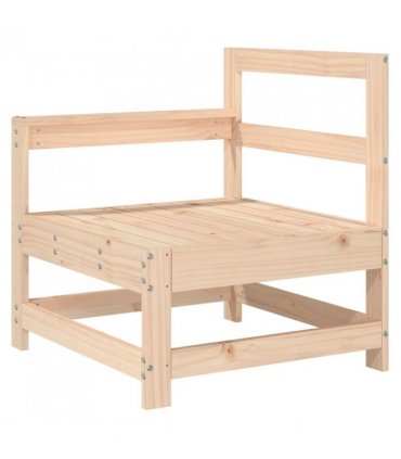 vidaXL 3 Piece Garden Lounge Set Solid Wood Pine — Colour: Untreated pinewood — V0672061198