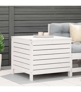 vidaXL Garden Footstool | White | Solid Pine Wood | Standard | Modular — Colour: white pinewood, Model: tall footstool