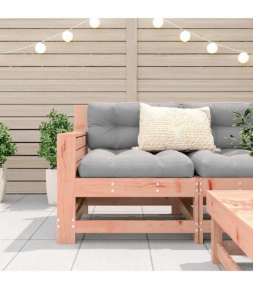 vidaXL Garden Sofa | Solid Douglas wood | 69x62x70.5 cm | Modular | Garden — Colour: untreated douglas wood, Model: corner sofa