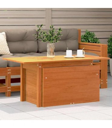 vidaXL Garden Table Wax Brown 100x50x75 cm Solid Wood Pine — Colour: brown pinewood