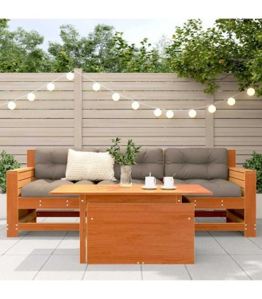 vidaXL Garden Table Wax Brown 100x50x75 cm Solid Wood Pine — Colour: brown pinewood