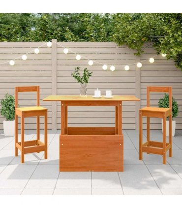 vidaXL Garden Table Wax Brown 100x50x75 cm Solid Wood Pine — Colour: brown pinewood