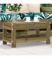vidaXL Garden Footstool 62x30x32 cm Impregnated Wood Pine — Colour: untreated impregnated pinewood, Model: low footstool