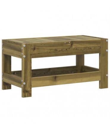 vidaXL Garden Footstool 62x30x32 cm Impregnated Wood Pine — Colour: untreated impregnated pinewood, Model: low footstool
